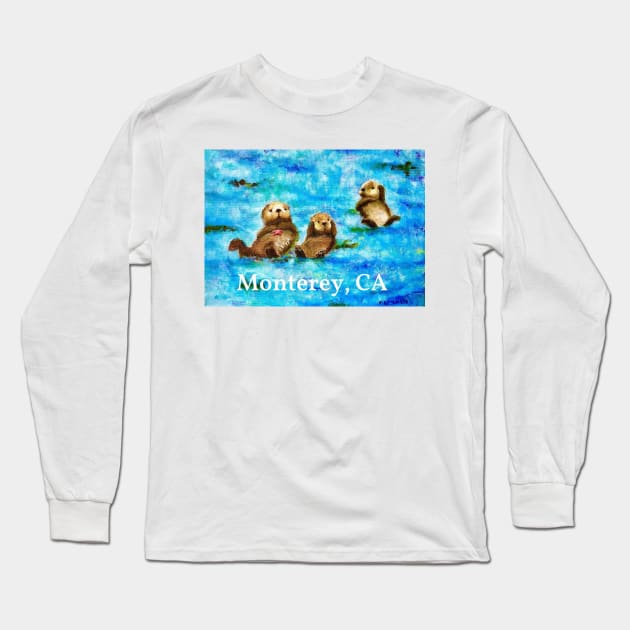 Otter Trio Monterey Long Sleeve T-Shirt by EdiMatsumoto